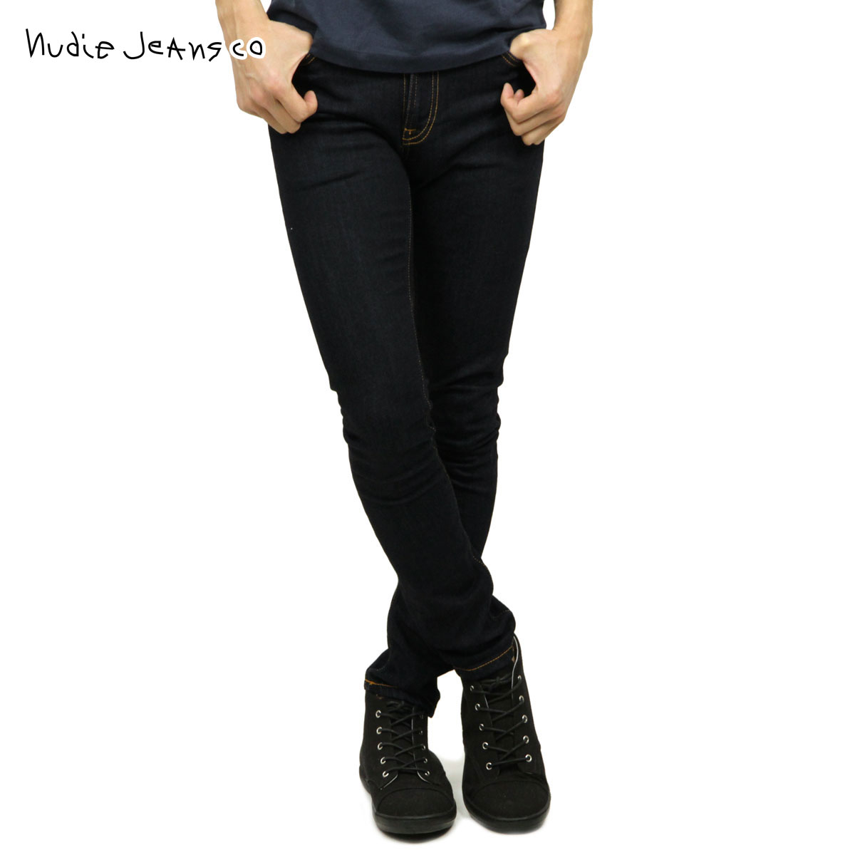 ヌーディージーンズ デニム メンズ 置き目売りわたす店 Nudie Jeans ジーパン スキニーリン SKINNY LIN JEANS DRY DEEP ORANGE 576 1120830 父の日 差し上げ物 ラッピング