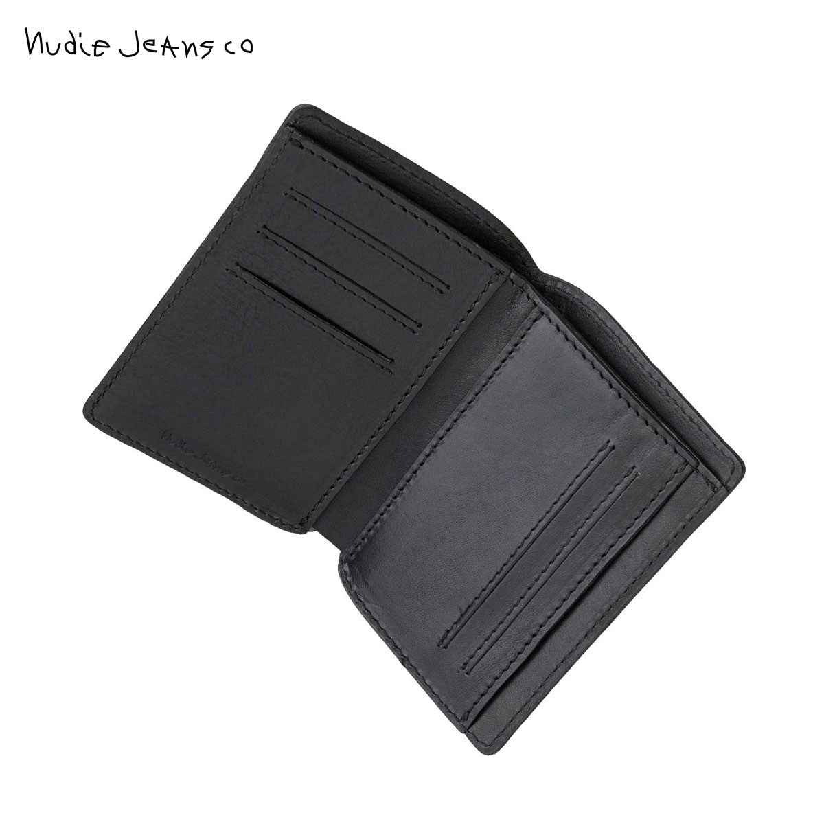 20%OFFクーポンセール 【利用期間 4/4 20:00～4/10 1:59】 ヌーディージーンズ 財布 正規販売店 Nudie Jeans ウォレット 二つ折り 小銭入れあり MARK WALLET SADDLE LEATHER BLACK B01 180909
