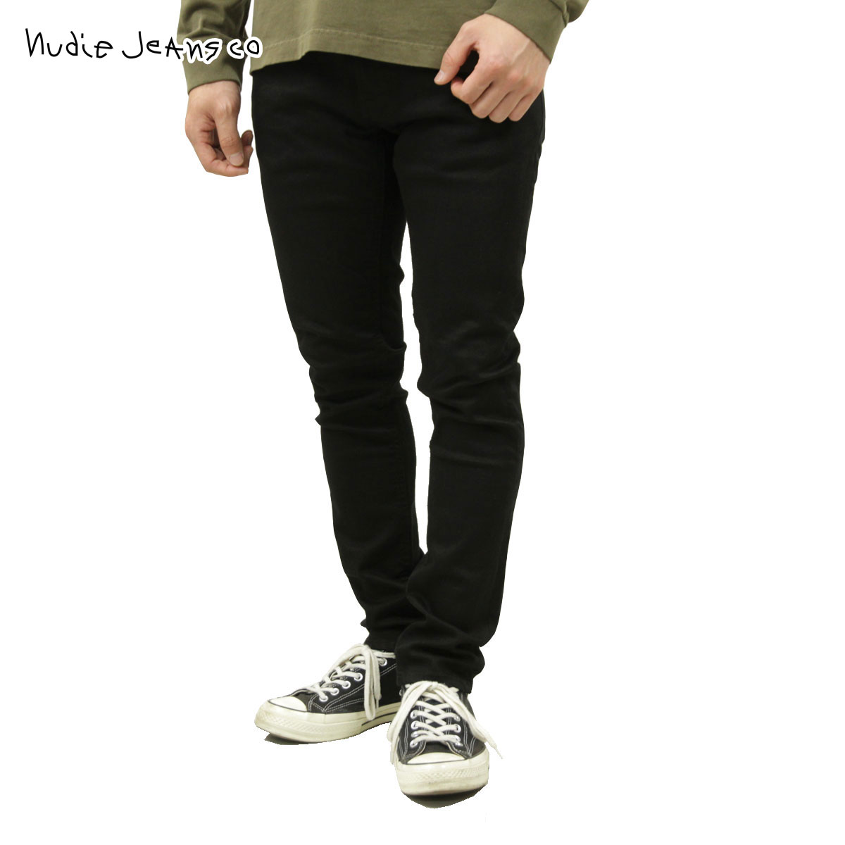 ヌーディージーンズ タイトテリー メンズ 定め事売りわたす店 Nudie Jeans ボトムス デニム ジーンズ TIGHT TERRY DENIM JEANS EVER BLACK 841 112569 父の日 差し上げ物 ラッピング