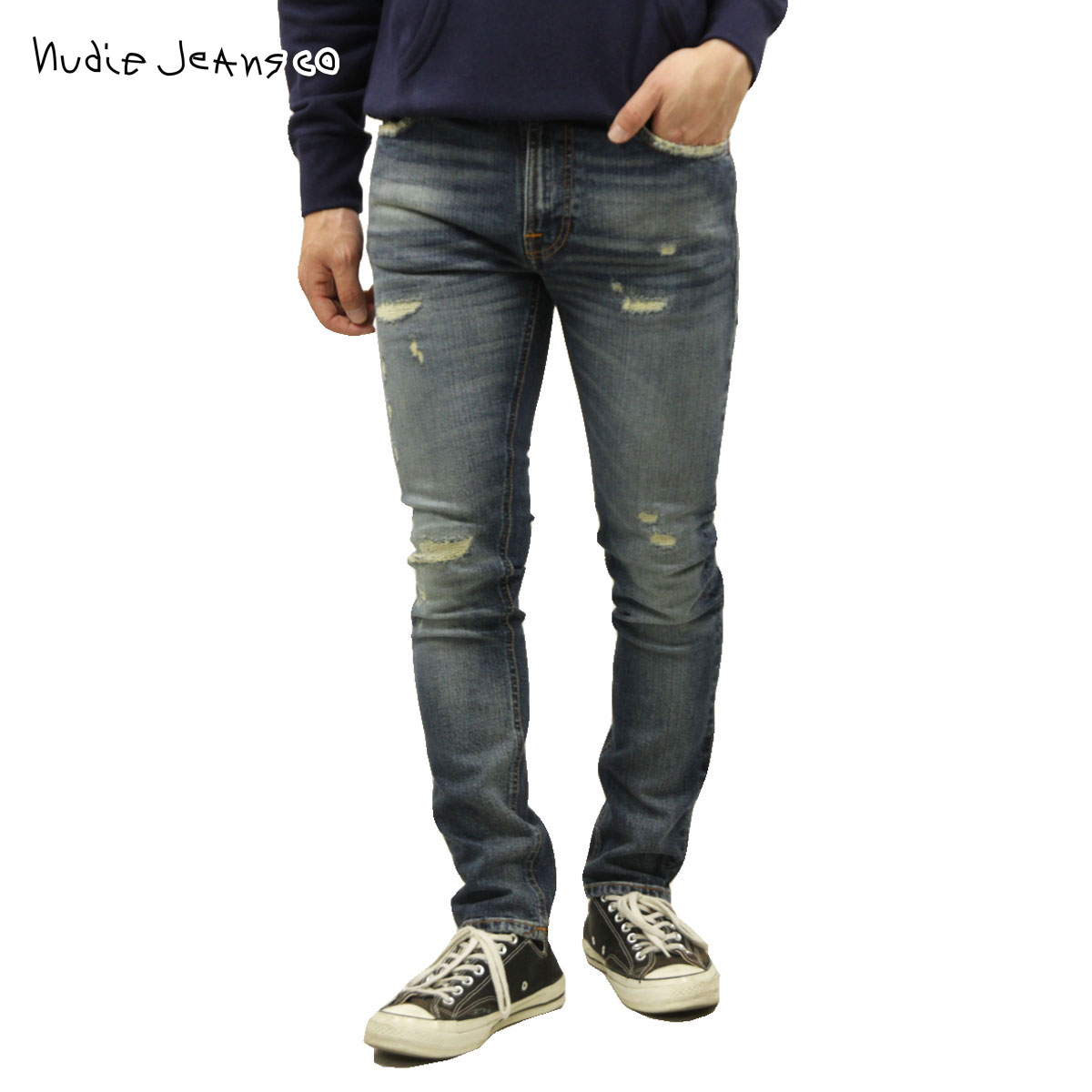【ポイント10倍 7/19 20:00～7/26 1:59】 ヌーディージーンズ シンフィン メンズ 正規販売店 Nudie Jeans ボトムス デニムパンツ ジーパン THIN FINN DENIM JEANS BROKEN PROMISES 1133070｜ブランド品セレクトショップ MIXON