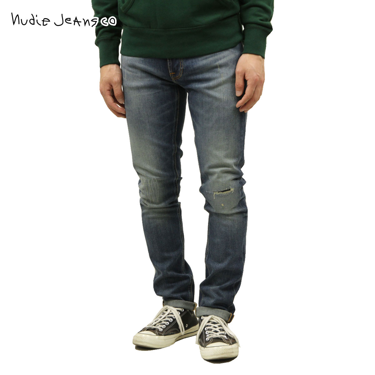 【ポイント10倍 4/4 20:00～4/10 1:59】 ヌーディージーンズ リーンディーン メンズ 正規販売店 Nudie Jeans ボトムス デニムパンツ ジーパン LEAN DEAN DENIM JEANS REPAIRS 1131240