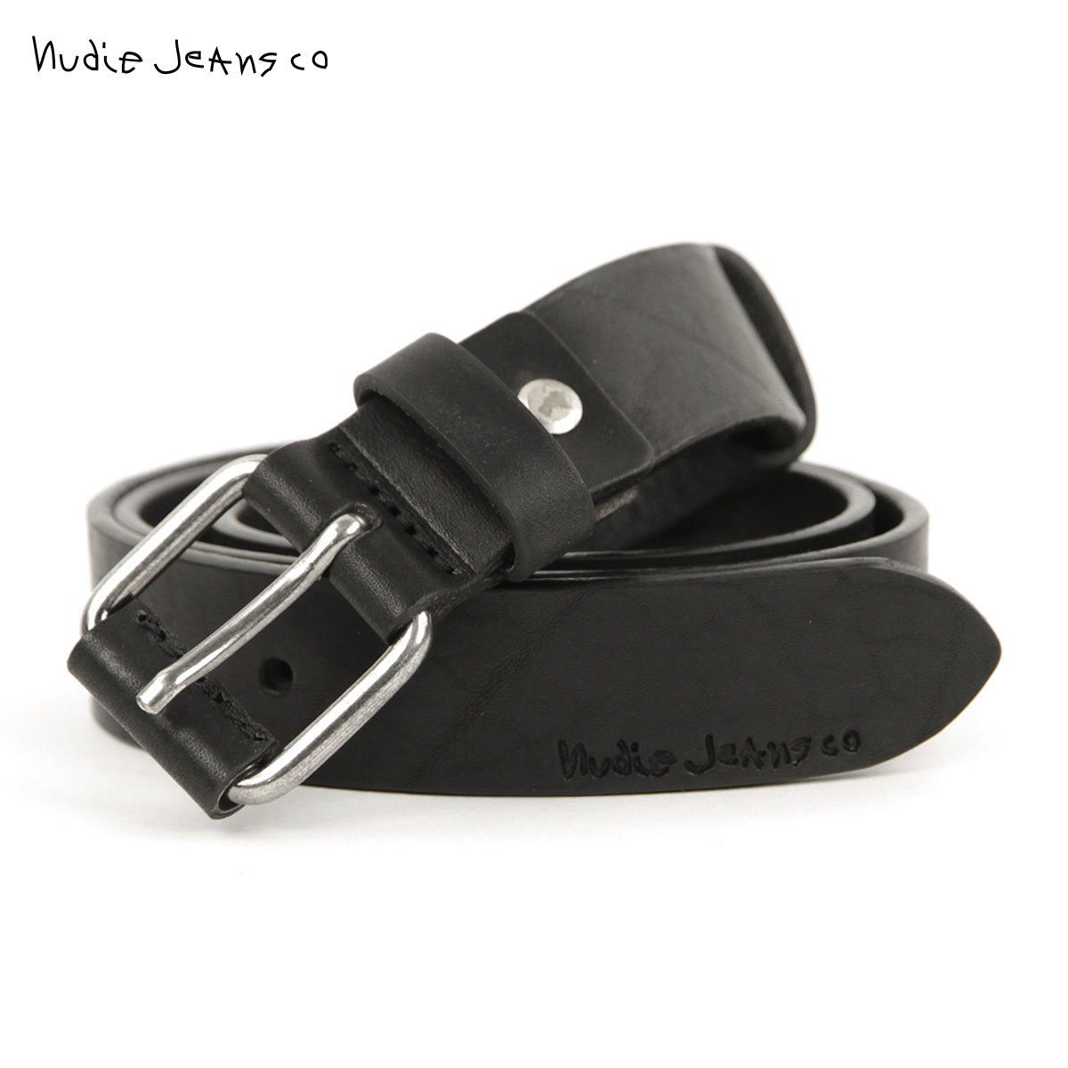 ヌーディージーンズ 三尺帯 メンズ 定め事売りわたす店 Nudie Jeans 本革 革三尺帯 なめし革三尺帯 DWAYNE LEATHER BELT BLACK B01 180898 父の日 差し上げ物 ラッピング