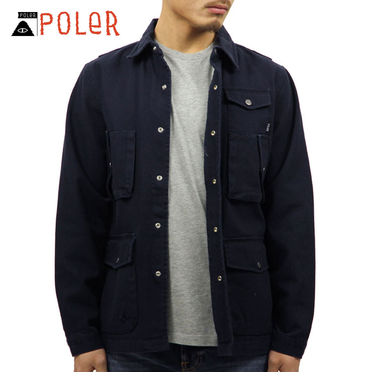 20%OFFクーポンセール 【利用期間 7/19 20:00～7/26 1:59】 ポーラー シャツ メンズ 正規販売店 POLER アウター 長袖シャツ ジャケット KUBRICK 2 717181-NVY NAVY D00S15｜ブランド品セレクトショップ MIXON 16,665円