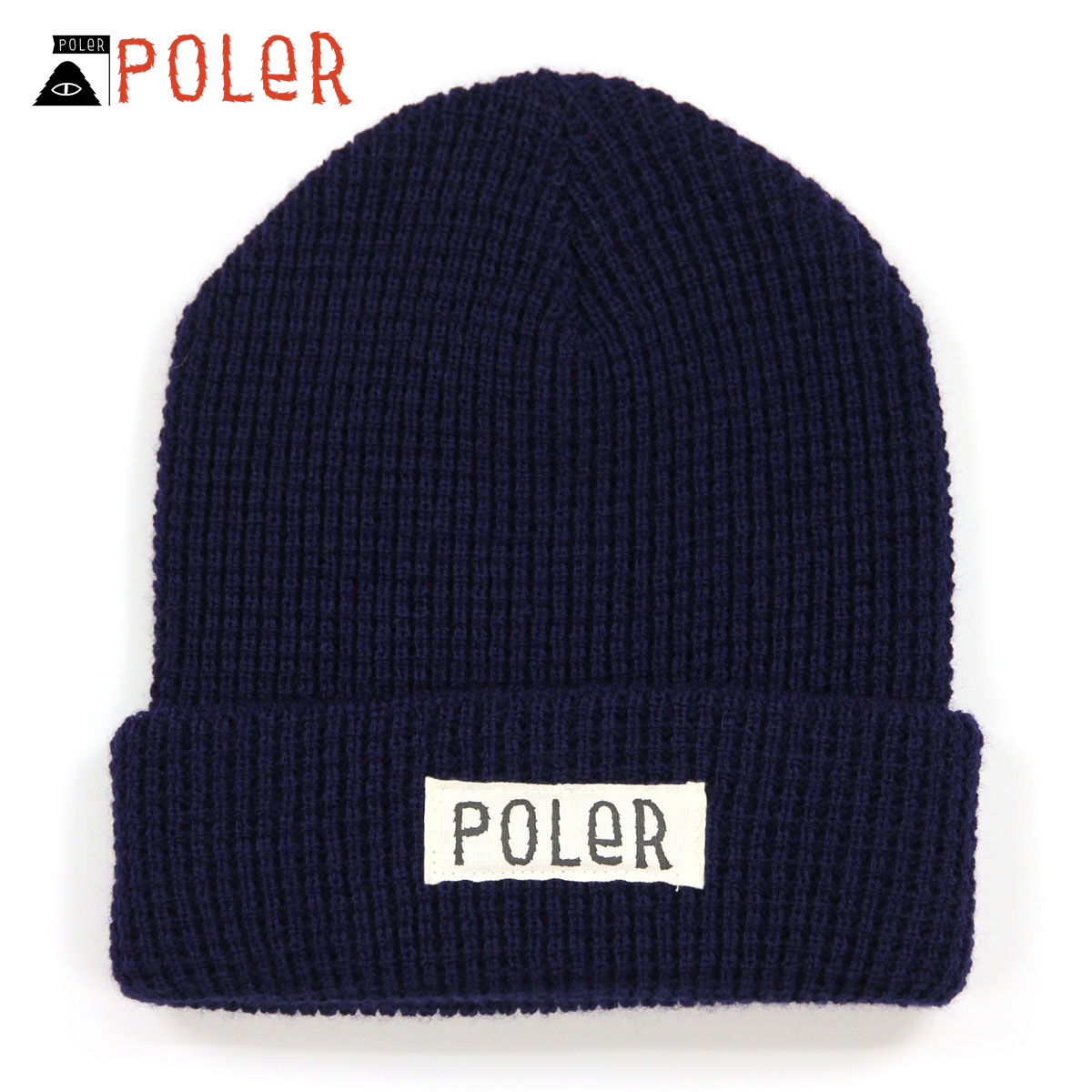 ポーラー POLER 正規販売店 ニットキャップ ビーニー WORKERMAN BEANIE 253MCV0104-NVY NAVY