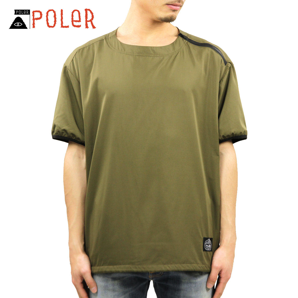 20%OFFセール 【販売期間 7/19 20:00～7/26 1:59】 ポーラー Tシャツ メンズ 正規販売店 POLER 半袖Tシャツ クルーネックTシャツ NYLON BAGGY CREW S/S TEE 55100124-OLV OLIVE｜ブランド品セレクトショップ MIXON