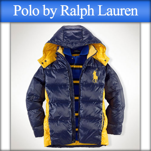 Polo Ralph Lauren Boy's Big Pony Hooded Down Puffer Vest - Black with White  Pony