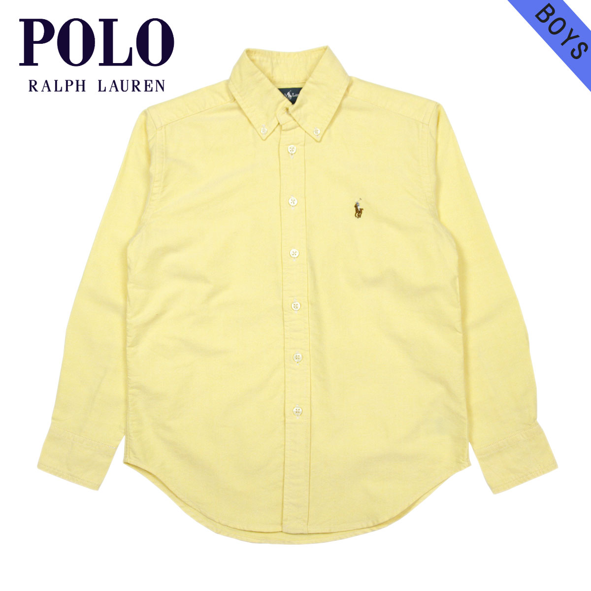 ralph lauren yellow button down shirt