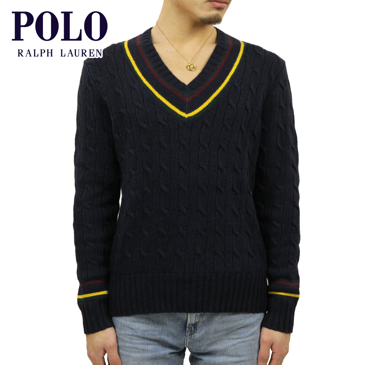 ポロ ラルフローレン セーター メンズ 正規品 POLO RALPH LAUREN Vネックセーター V－NECK SWEATER