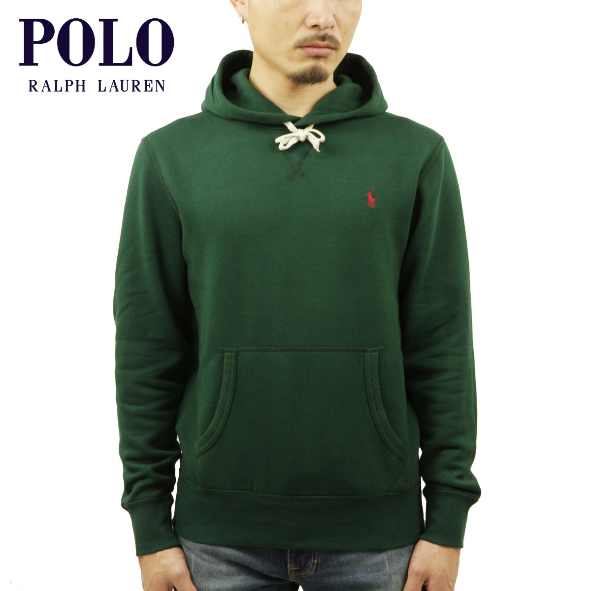 【尖んがり10倍 6/4 20:00～6/11 1:59】 ポロ ラルフローレン パーカー メンズ 定め事品 POLO RALPH LAUREN ティーシャツパーカー RL FLEECE PULL OVER HOOD PARKA K214SC25 COLLEGE GREEN/C3961 父の日 差し上げ物 ラッピング