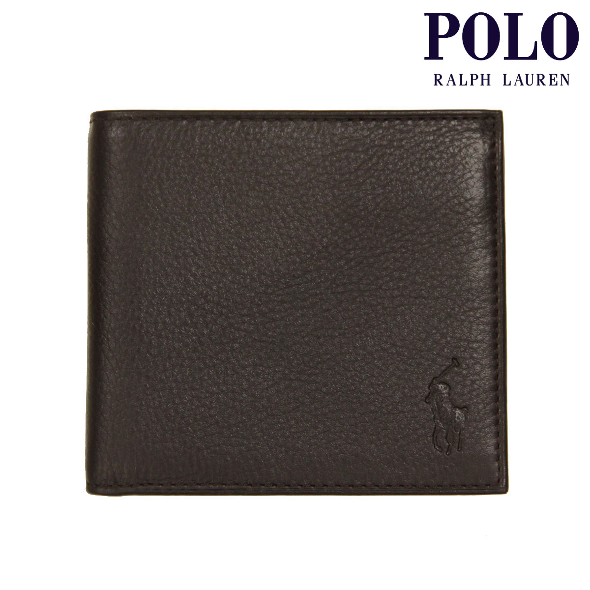 【ポイント10倍 7/19 20:00~7/26 1:59】 ポロ ラルフローレン メンズ レディース 財布 正規品 POLO RALPH LAUREN レザーウォレット 二つ折り EU BILLFOLD-WALLET BROWN 405913723 002|ブランド品セレクトショップ MIXON