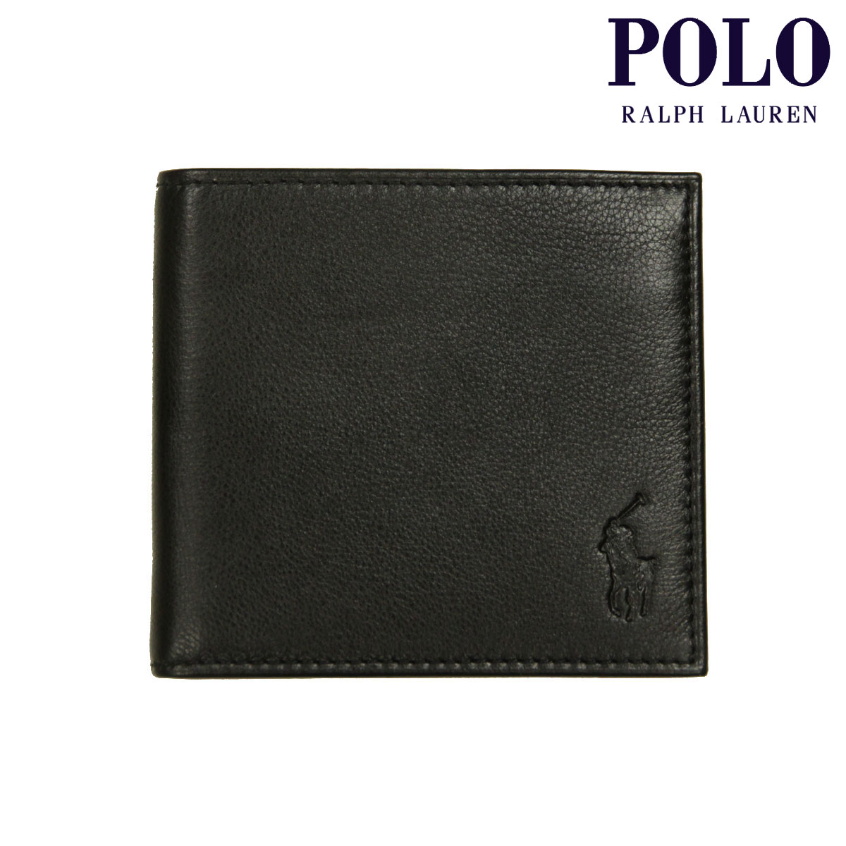 【ポイント10倍 7/19 20:00~7/26 1:59】 ポロ ラルフローレン メンズ レディース 財布 正規品 POLO RALPH LAUREN レザーウォレット 二つ折り EU BILLFOLD-WALLET BLACK 405913723 001|ブランド品セレクトショップ MIXON