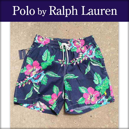 polo ralph lauren traveler floral swim shorts