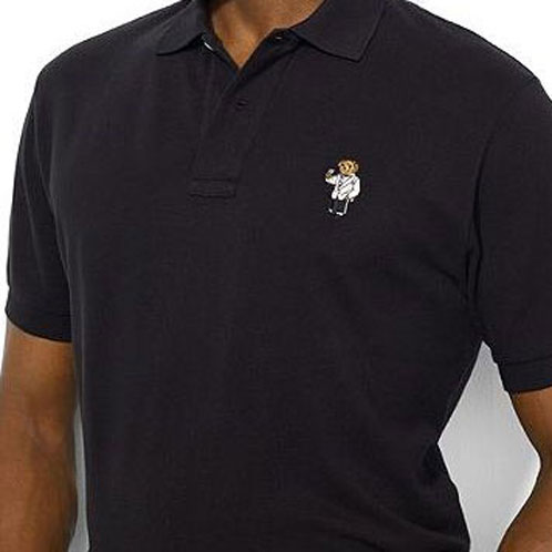 polo shirt with bear on it