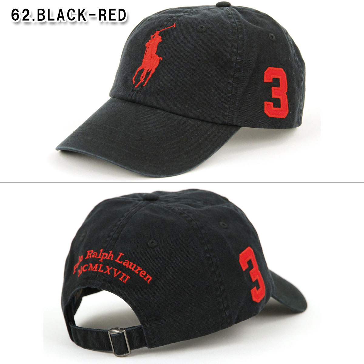 ralph lauren black and red cap