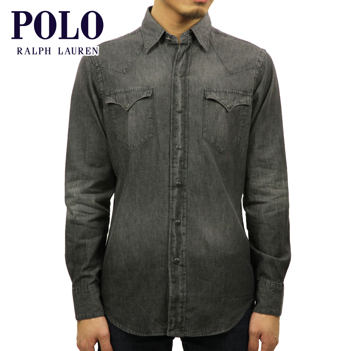 魅了 ポロ ラルフローレン シャツ メンズ 正規品 Polo Ralph Lauren 長袖シャツ Classic Fit Chambray Shirt Grey ブランド品セレクトショップ Mixon 気質アップ Josenopolis Mg Gov Br