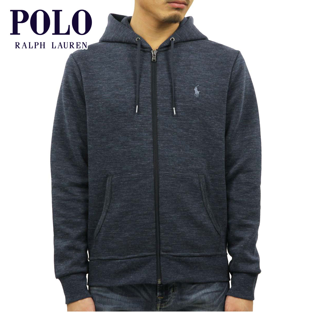 double knit full zip hoodie polo