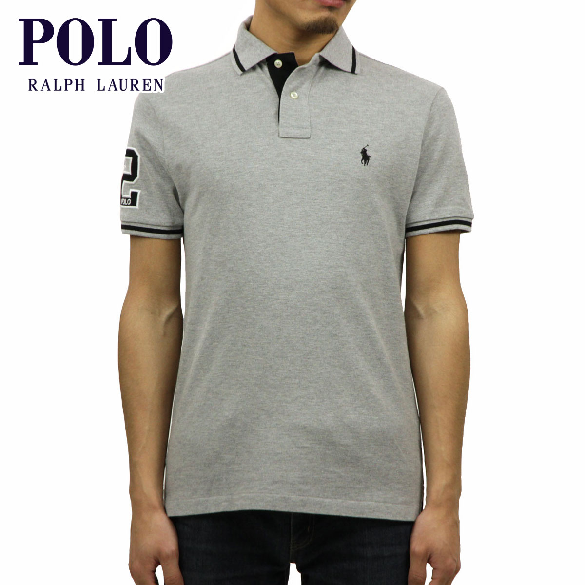 slim fit cotton mesh polo