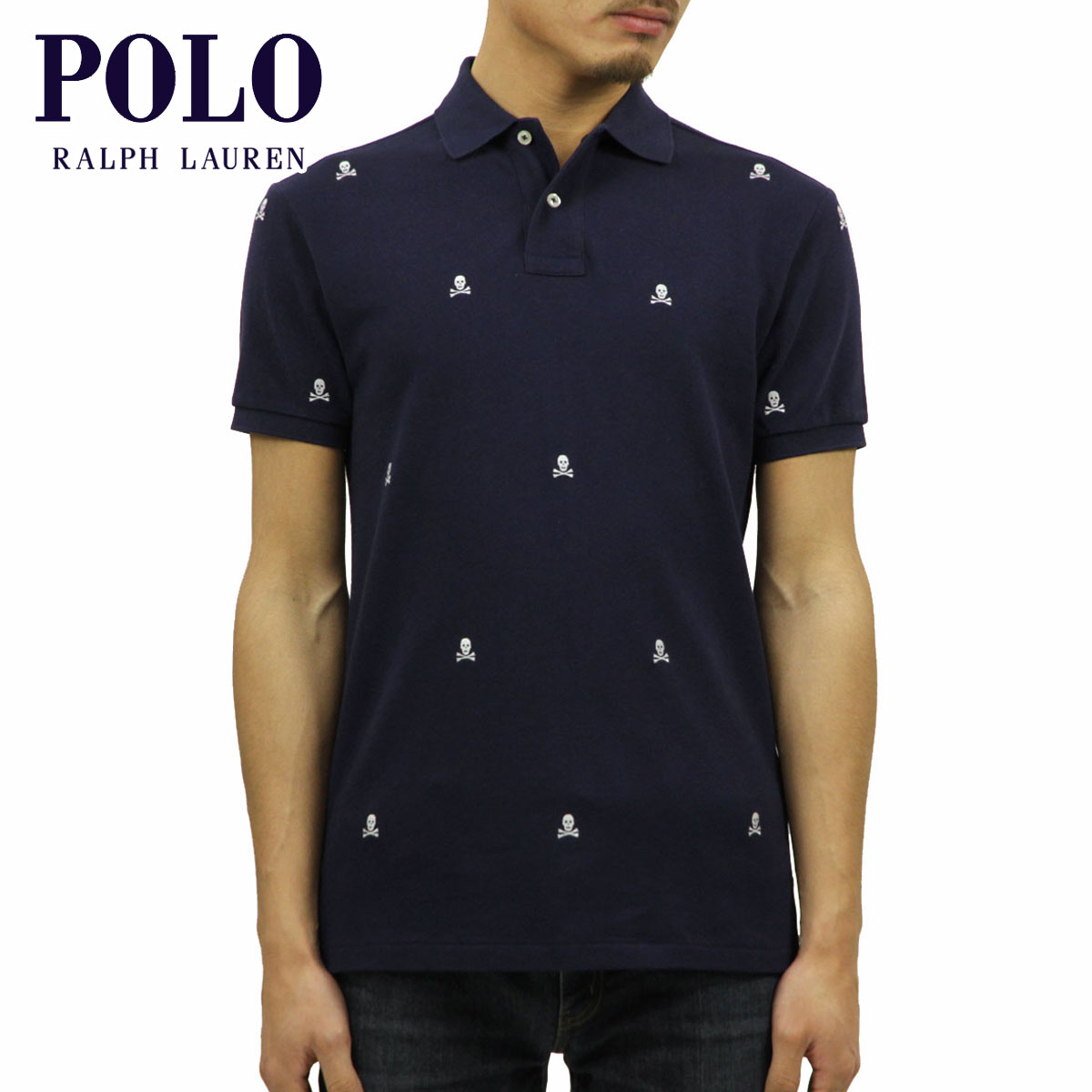 美品 POLO RALPH LAUREN ポロシャツ ネイビー×ホワイト ベア 楽天市場】ラルフローレン POLO Ralph Lauren カスタム スリム
