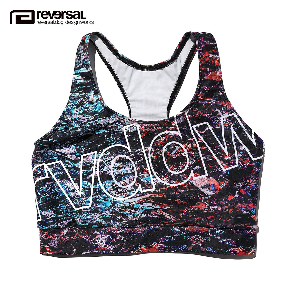 リバーサル インナーウエア レディース 正規販売店 REVERSAL rvddw スポーツブラ アクティブブラ ブラトップ BLACK GLITTER ACTIVE BRA rv19aw040 BLACK
