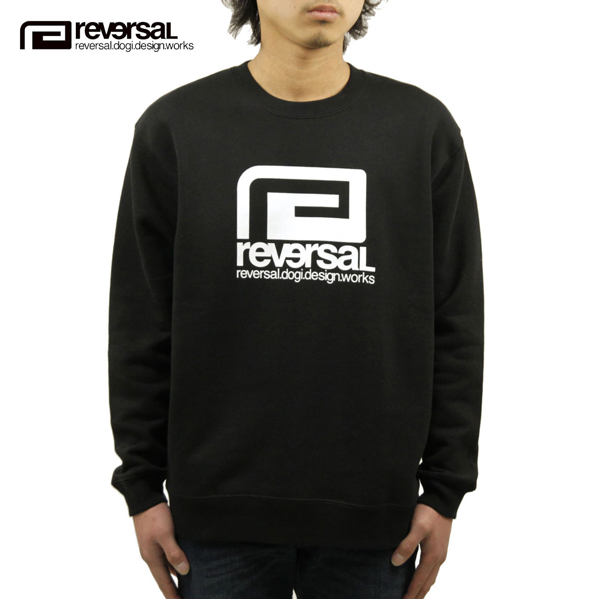 【ポイント10倍 4/4 20:00～4/10 1:59】 リバーサル スウェット メンズ 正規販売店 REVERSAL rvddw トレーナー BASIC BIG MARK SWEATSHIRT rvbs035 BLACK