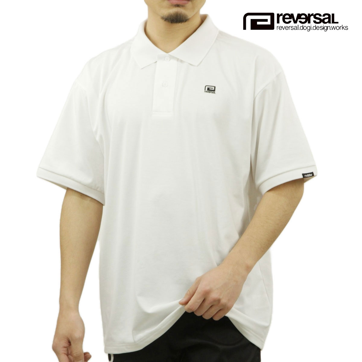【ポイント10倍 4/4 20:00～4/10 1:59】 リバーサル メンズ ポロシャツ 正規販売店 REVERSAL ビッグシルエット ドライポロシャツ PEs MVS BIG POLO SHIRTS rv23aw052a OW OFF WHITE