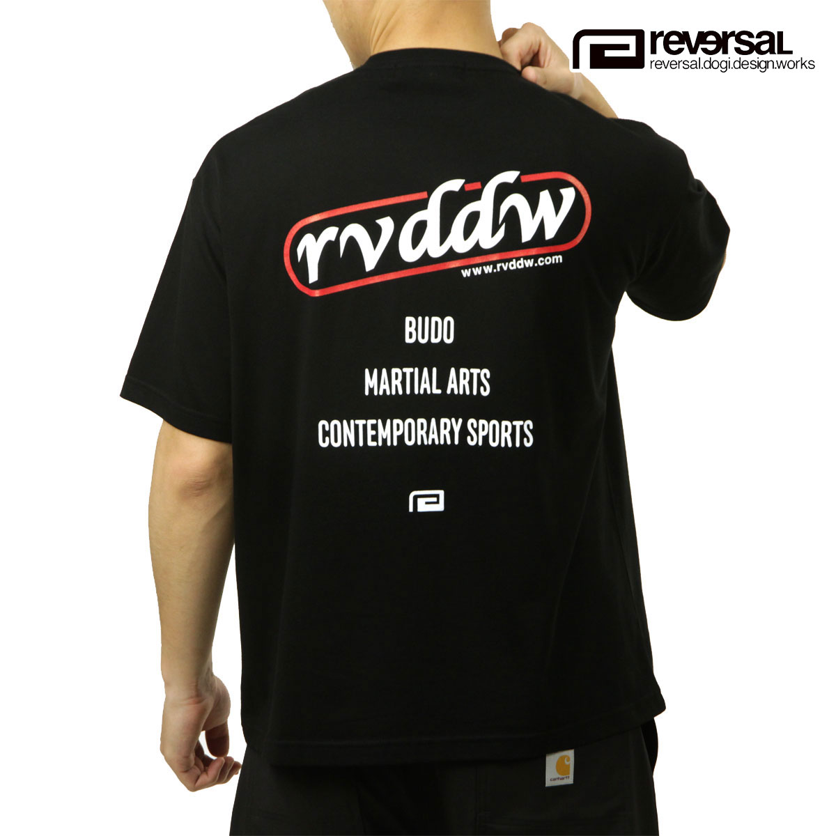 予約商品 5月頃入荷予定 リバーサル メンズ 半袖Tシャツ 正規販売店 REVERSAL コットン ビッグシルエット バックプリント PACKAGE rvddw BIG SILHOUETTE COTTON TEE ﾌﾞﾗｯｸ rv26ss004 BK BLACK