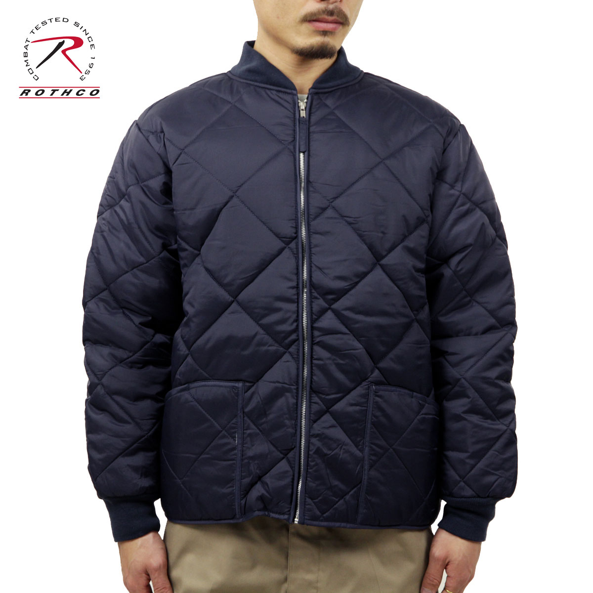 【ポイント10倍 7/19 20:00～7/26 1:59】 ロスコ MA-1 メンズ 正規品 ROTHCO キルティングジャケット アウター ROTHCO DIAMOND NYLON QUILTED FLIGHT JACKET NAVY BLUE 7160｜ブランド品セレクトショップ MIXON