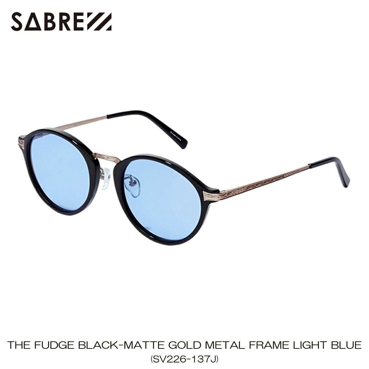 コンビニ受取対応商品 セイバー Sabre サングラス めがね The Fudge Black Matte Gold Metal Frame Light Blue Lens Sunglass Sv226 137j 在庫あり 即納 Www Nripost Com