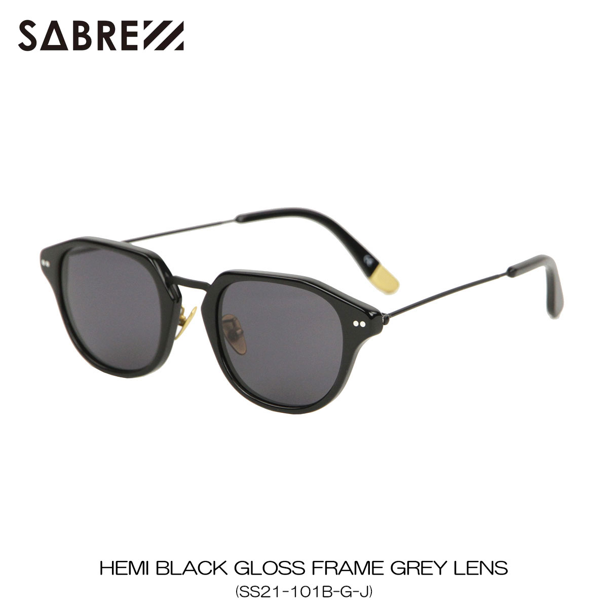 【ポイント10倍 4/14 20:00～4/17 9:59】 セイバー サングラス 正規販売店 SABRE サングラス HEMI BLACK GLOSS FRAME SUNGLASS GREY LENS SS21-101B-G-J 14,573円