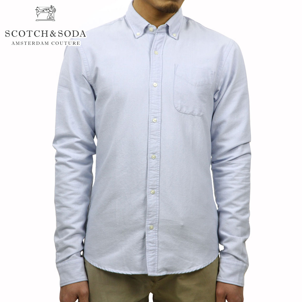 【ポイント10倍 7/19 20:00~7/26 1:59】 スコッチアンドソーダ シャツ メンズ 正規販売店 SCOTCH&SODA 長袖シャツ Classic shirt in rough oxford quality 101404 65 D00S20|ブランド品セレクトショップ MIXON