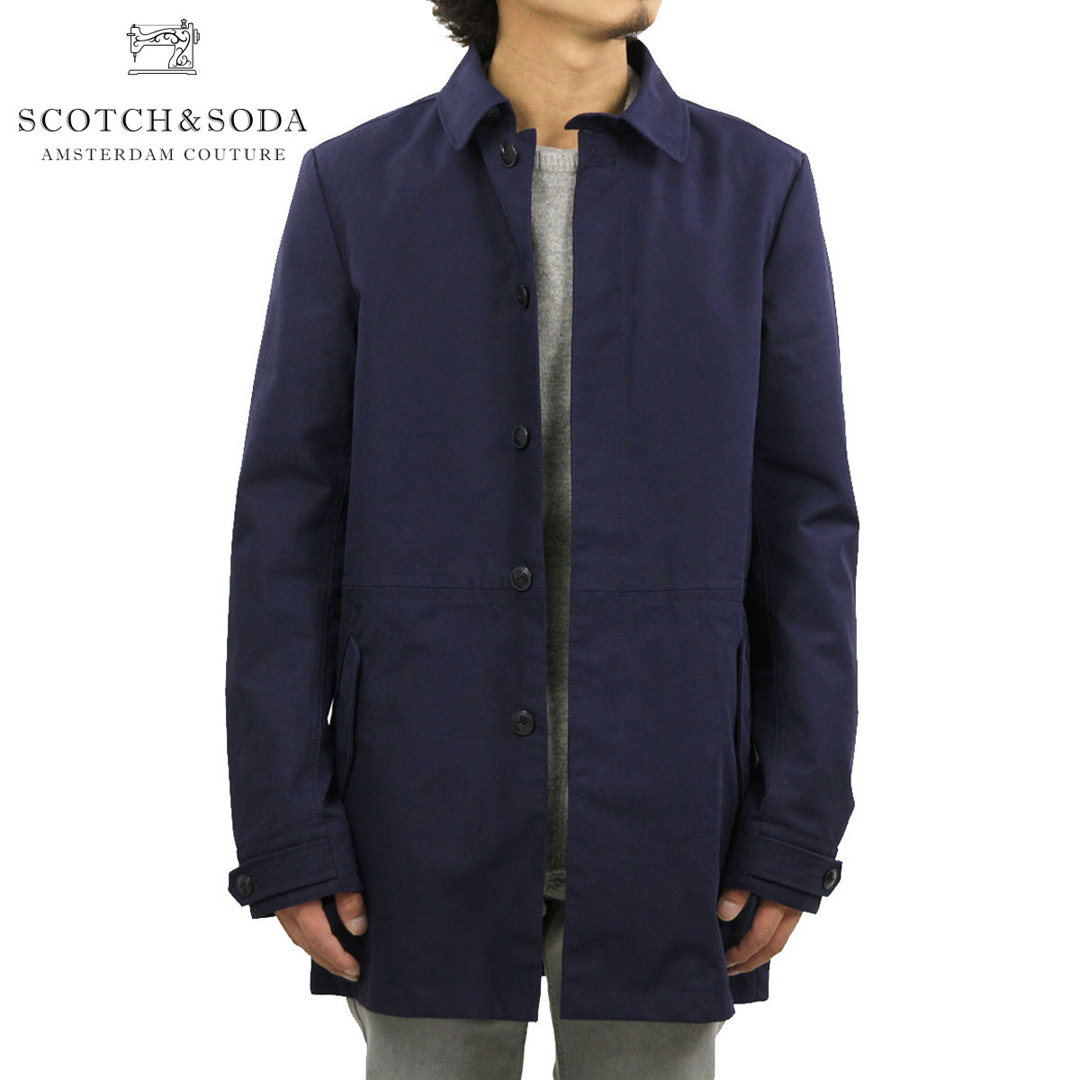 【ポイント10倍 4/4 20:00～4/10 1:59】 スコッチアンドソーダ アウター メンズ 正規販売店 SCOTCH＆SODA ジャケット コート Ams Blauw Bonded Trench Coat 100004 59 D00S20