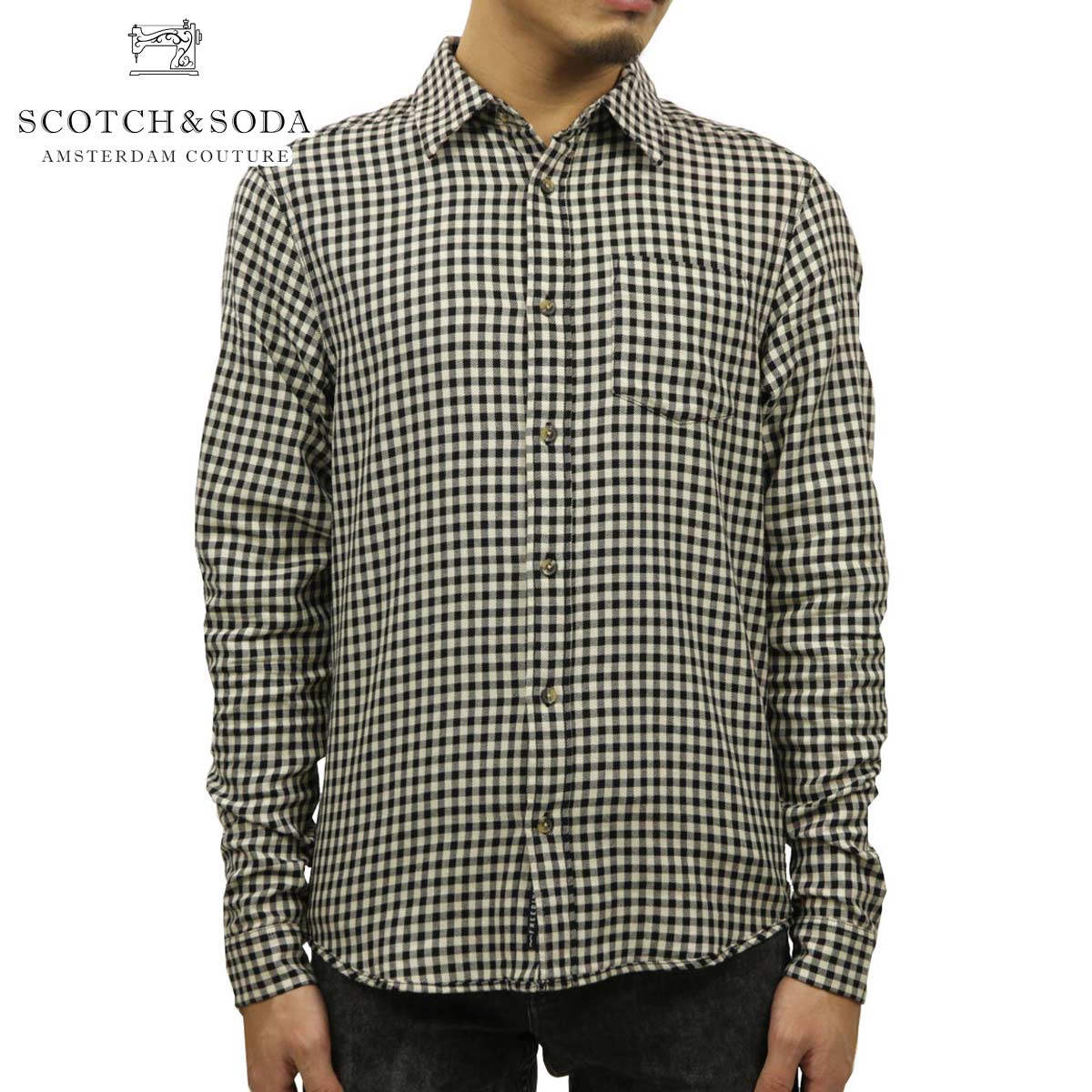 【ポイント10倍 4/4 20:00～4/10 1:59】 スコッチアンドソーダ シャツ メンズ 正規販売店 SCOTCH＆SODA 長袖シャツ ネルシャツ フランネルシャツ LIGHT WEIGHT BRUSHED FLANNEL SHIRT COMBO C 153295 81419 09 D
