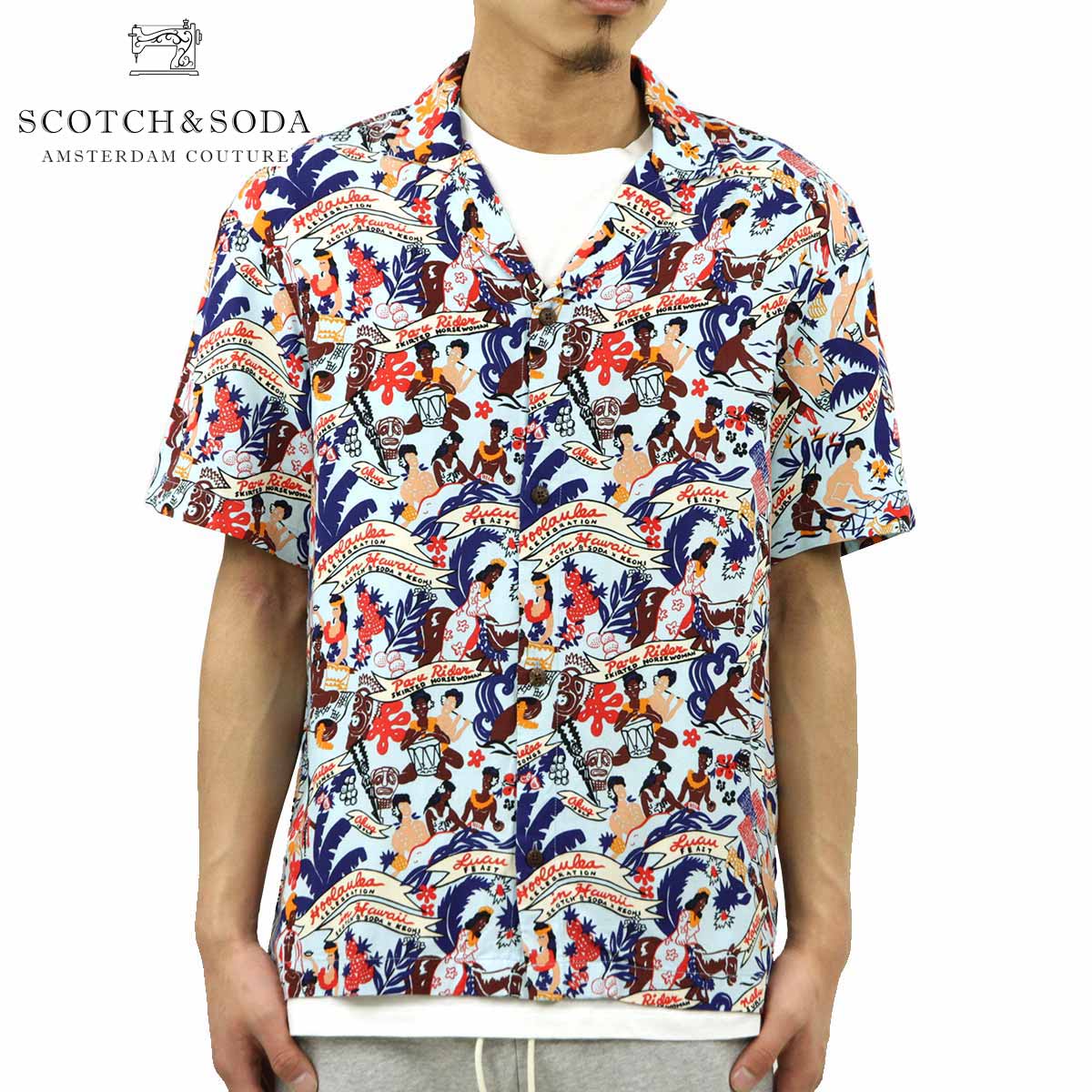 スコッチアンドソーダ シャツ 正規販売店 SCOTCH＆SODA 半袖シャツ アロハシャツ 開襟シャツ レーヨン ビスコース HAWAII FIT- VISCOSE HAWAII SHIRT 155234 0217 12407 69 COMBO A