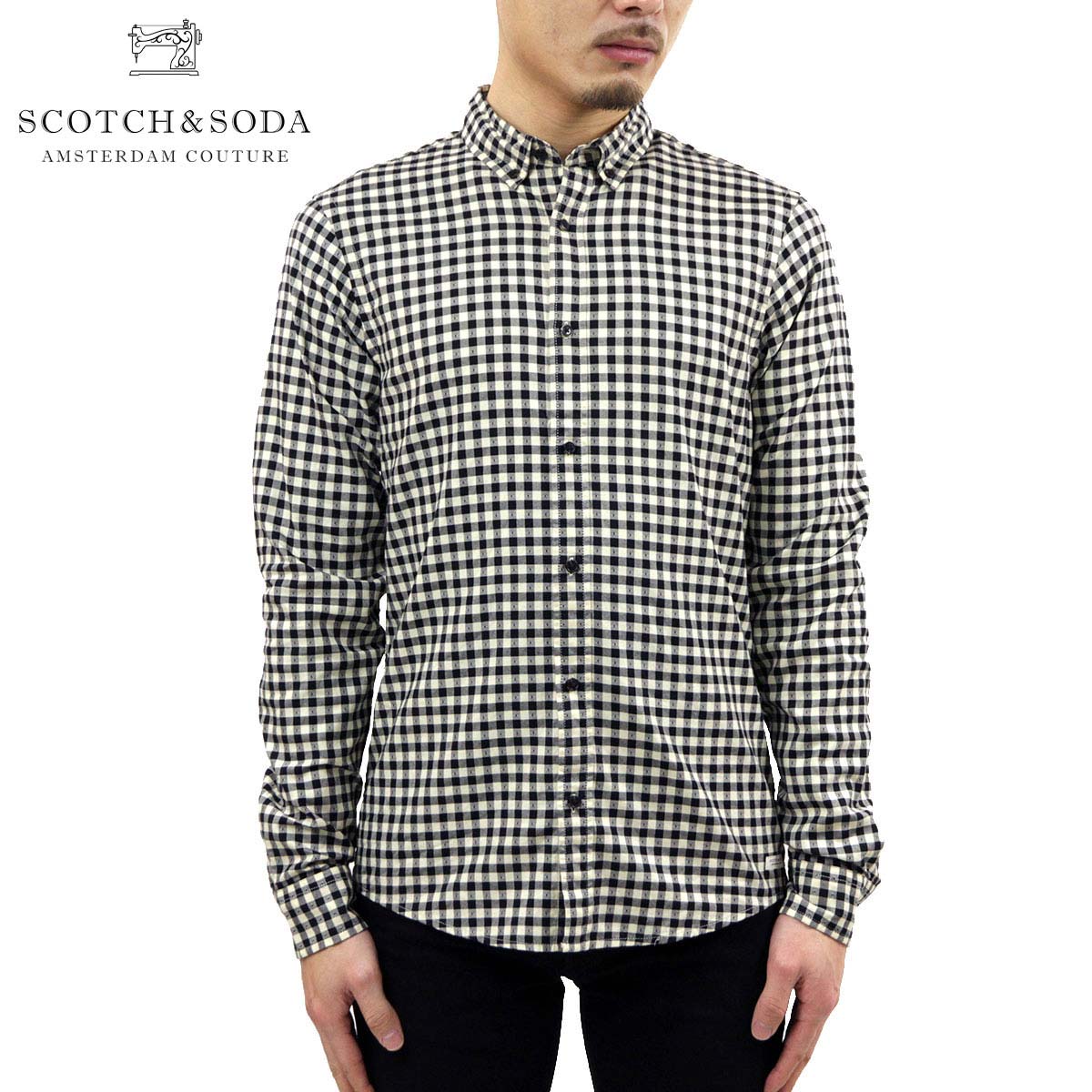 スコッチアンドソーダ シャツ メンズ 正規販売店 SCOTCH＆SODA 長袖シャツ オックスフォード ボタンダウンシャツ BUTTON DOWN DOBBY OXFORD SHIRT D 153540 0218 11402 09 COMBO B 12,943円