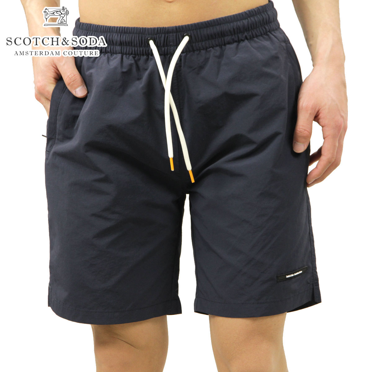 スコッチアンドソーダ 水着 メンズ 正規販売店 SCOTCH＆SODA スイムパンツ 無地 LONG LENGTH - SOLID RECYCLED NYLON SWIM SHORT PANTS 160606 0415 38605 76 GRAPHIT