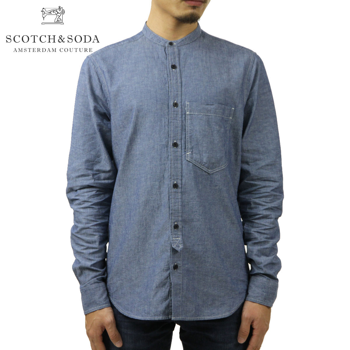 スコッチアンドソーダ シャツ バンドカラーシャツ Soda メンズ Scotch 正規販売店