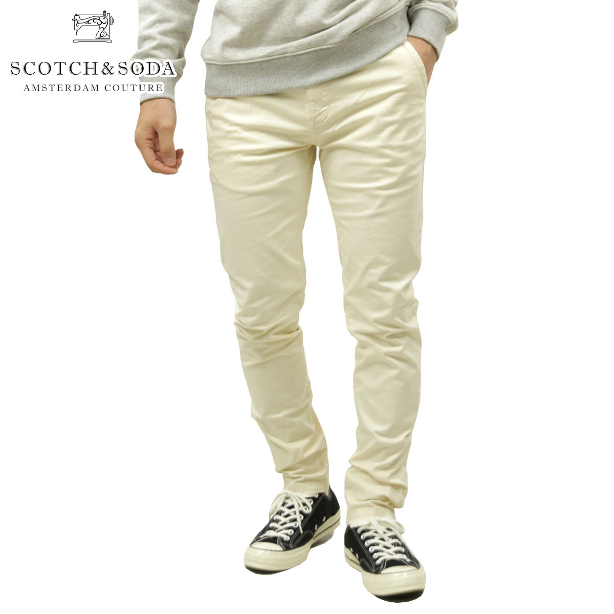 スコッチアンドソーダ チノパン メンズ 正規販売店 SCOTCH＆SODA ボトムス スリムフィット MOTT SUPER SLIM FIT CONTAINS ORGANIC COTTON CHINO PANTS 165927 0086 51501 30 KIT｜ブランド品セレクトショップ MIXON 13,398円