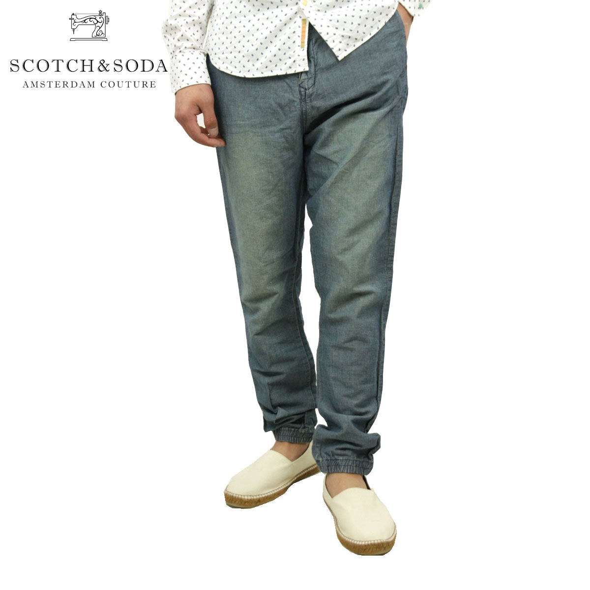 【尖んがり10倍 6/4 20:00～6/11 1:59】 スコッチアンドソーダ SCOTCH＆SODA 置き目売りわたす店 メンズ ロングズボン下 チノ Drop crotch chino pant elast 父の日 差し上げ物 ラッピング