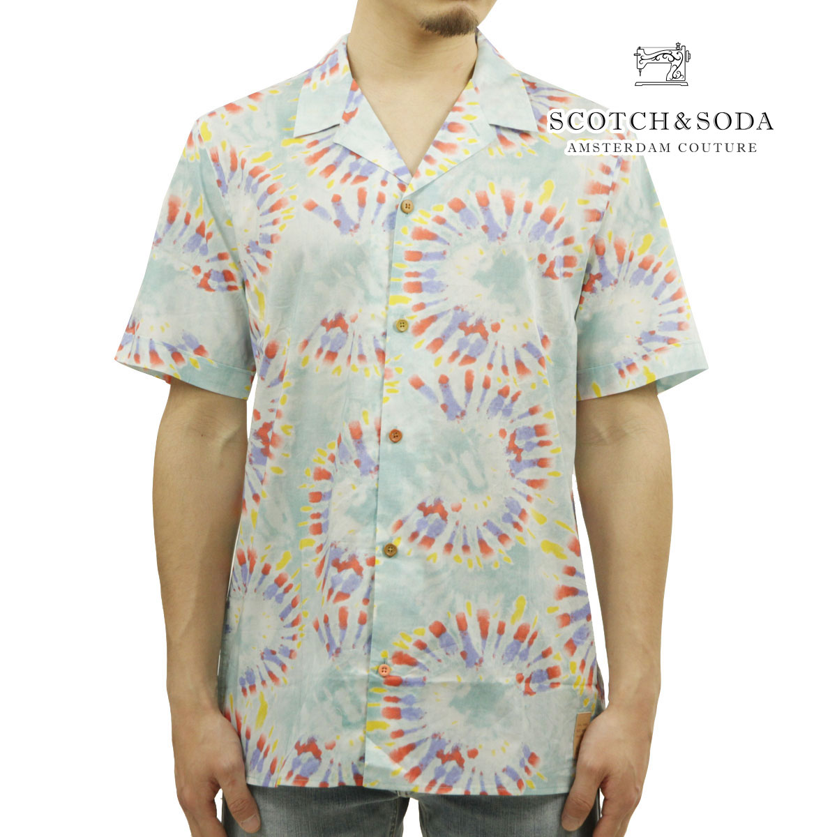 【ポイント10倍 4/4 20:00～4/10 1:59】 スコッチアンドソーダ メンズ 半袖シャツ 正規販売店 SCOTCH＆SODA 開襟シャツ アロハシャツ COTTON VOILE PRINTED SHIRT 171649 5726 72411 59 MNTFLTD 17,987円