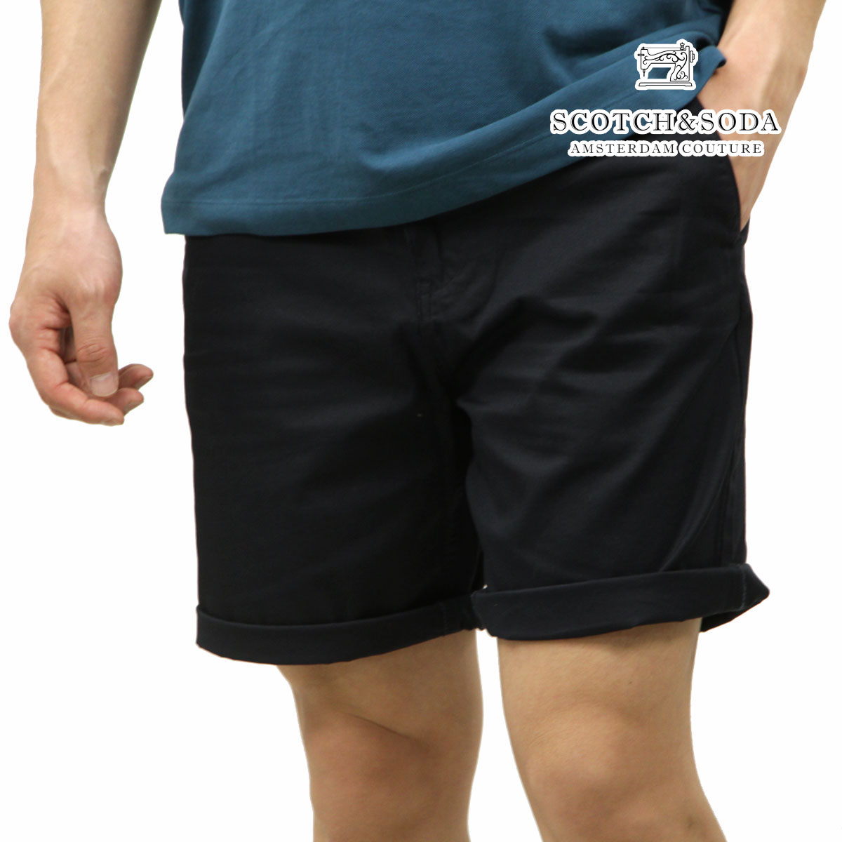 【ポイント10倍 7/19 20:00~7/26 1:59】 スコッチアンドソーダ メンズ ショートパンツ 正規販売店 SCOTCH&SODA ボトムス コットン ハーフパンツ STUART- GARMENT-DYED COTTON-BLEND TWILL SHORT PANTS 177570 0002 12519 07 NIGHT|ブランド品セレクトショップ MIXON