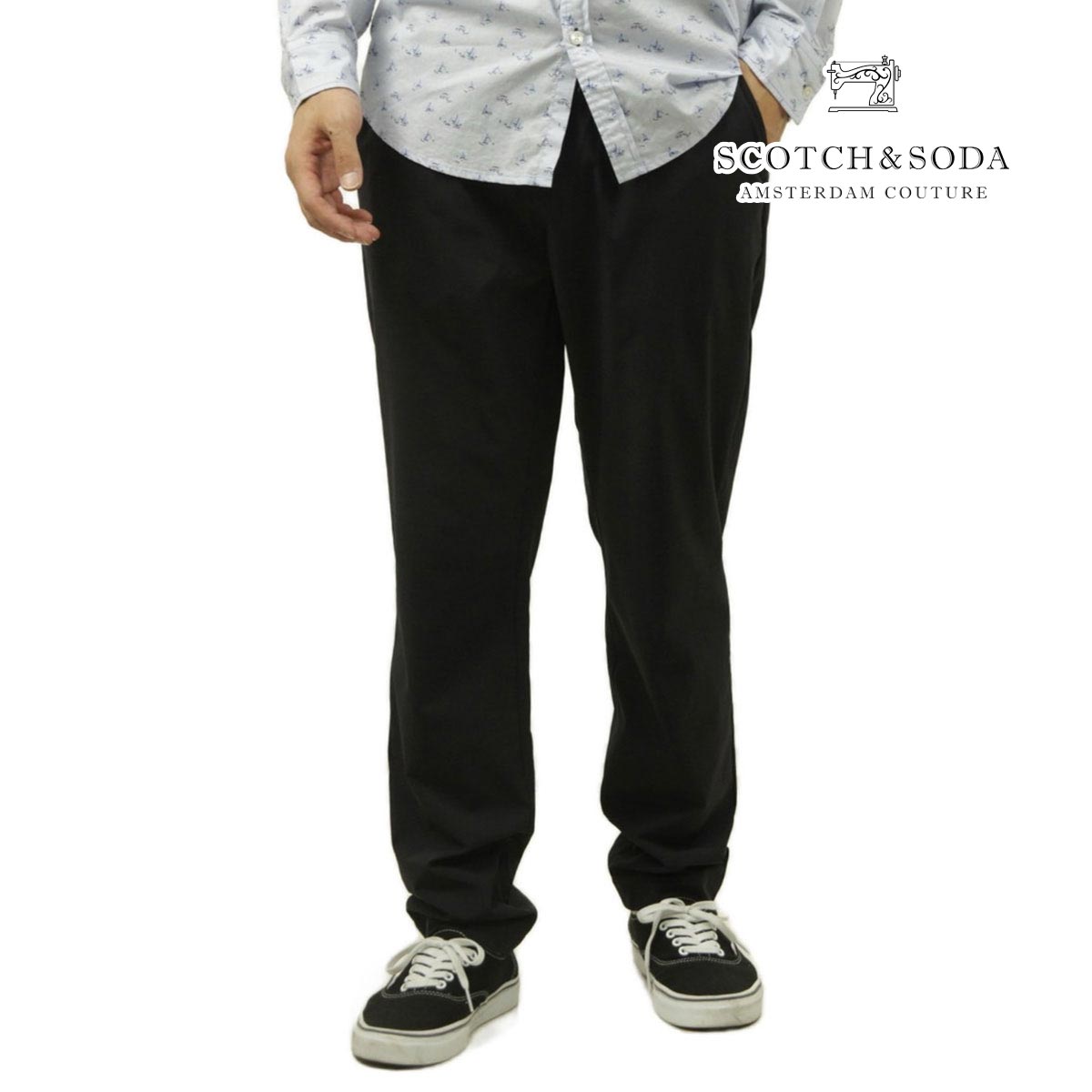 【ポイント10倍 4/4 20:00～4/10 1:59】 スコッチアンドソーダ メンズ ジョガーパンツ 正規販売店 SCOTCH＆SODA ボトムス ナイロン ロングパンツ FINCH - RECYCLED NYLON-BLEND JOGGER PANTS P 175427 3032 11506 07 DEEPSEA