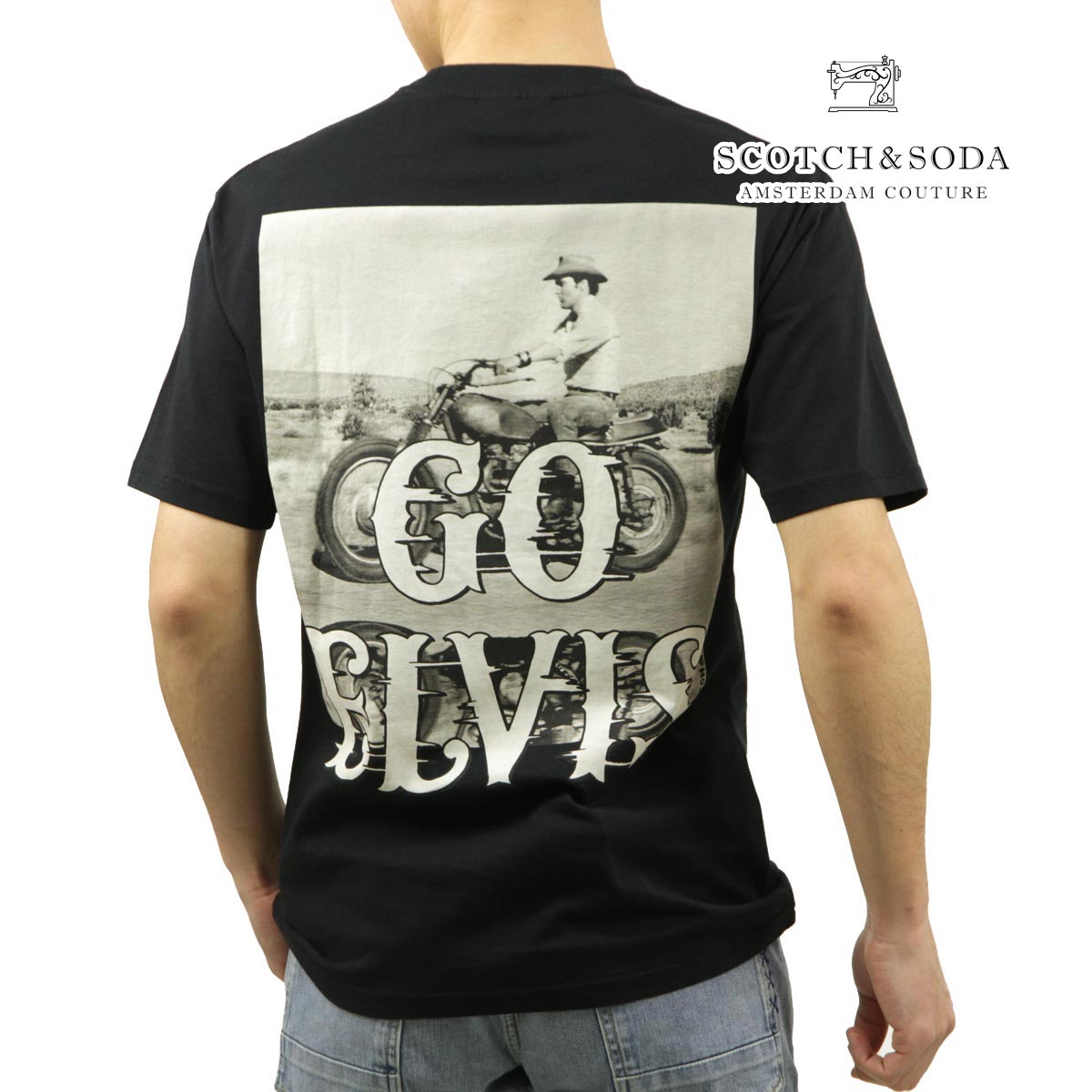 【ポイント10倍 4/14 20:00～4/17 9:59】 スコッチアンドソーダ メンズ 半袖Tシャツ 正規販売店 SCOTCH＆SODA クルーネック バックプリント ELVIS CAPSULE - RELAXED-FIT T-SHIRT 164511 0218 COMBO B 8,271円