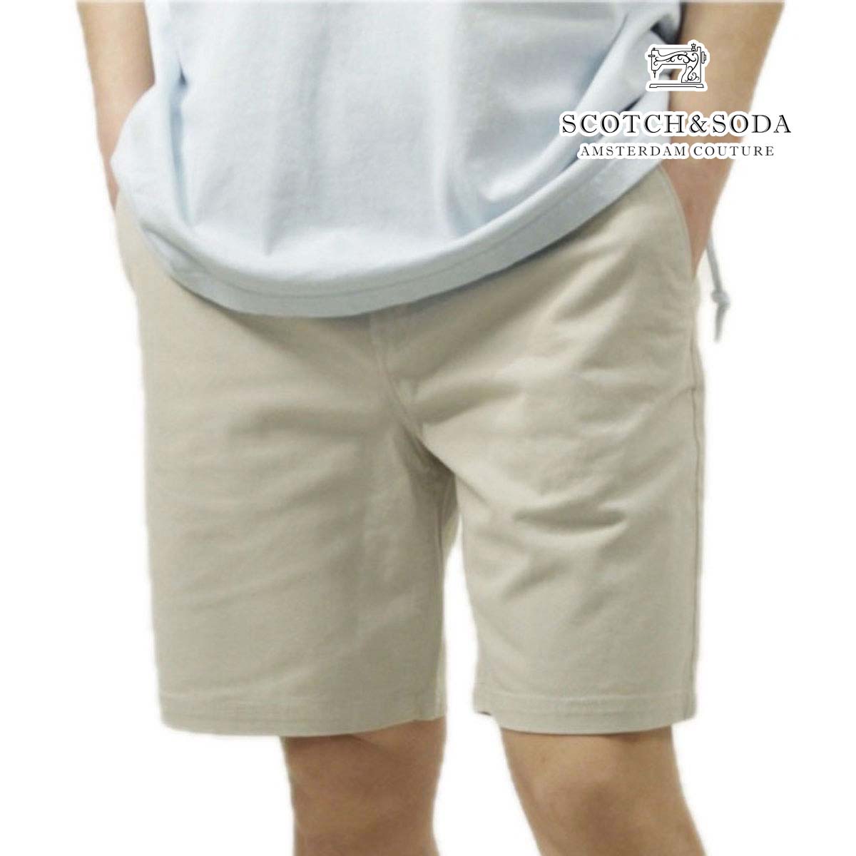 スコッチアンドソーダ メンズ ショートパンツ 正規販売店 SCOTCH&SODA ハーフパンツ ボトムス SEASONAL CORE STUART WASHED SHORT PANTS M 180000 050 32515 03 HIGHWAY GREY