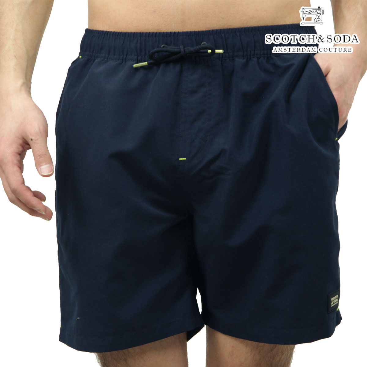 スコッチアンドソーダ メンズ スイムパンツ 正規販売店 SCOTCH&SODA 水着 トランクス型 SOLID MID LENGTH SWIM SHORT PANTS SKY CAPTAIN 182197 401 58800 78｜ブランド品セレクトショップ MIXON 10,418円
