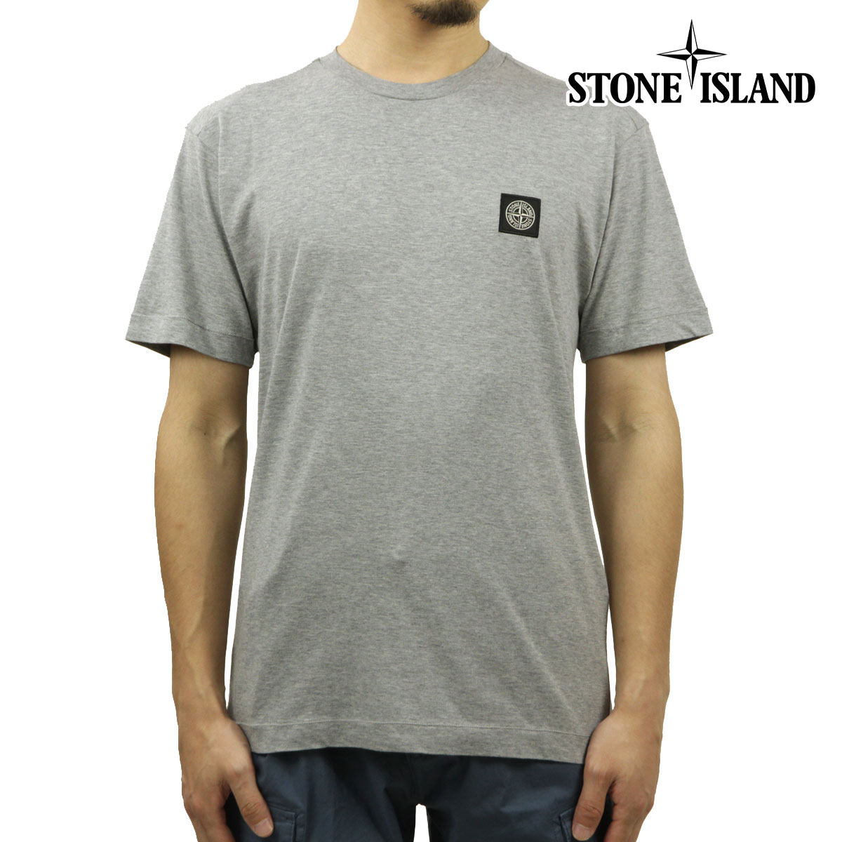 【ポイント10倍 7/19 20:00～7/26 1:59】 ストーンアイランド メンズ 半袖Tシャツ 正規品 STONE ISLAND クルーネック ロゴ Tシャツ 60/2 COTTON JERSEY SHORT SLEEVE T-SHIRT 2100039 S0013 GREY｜ブランド品セレクトショップ MIXON