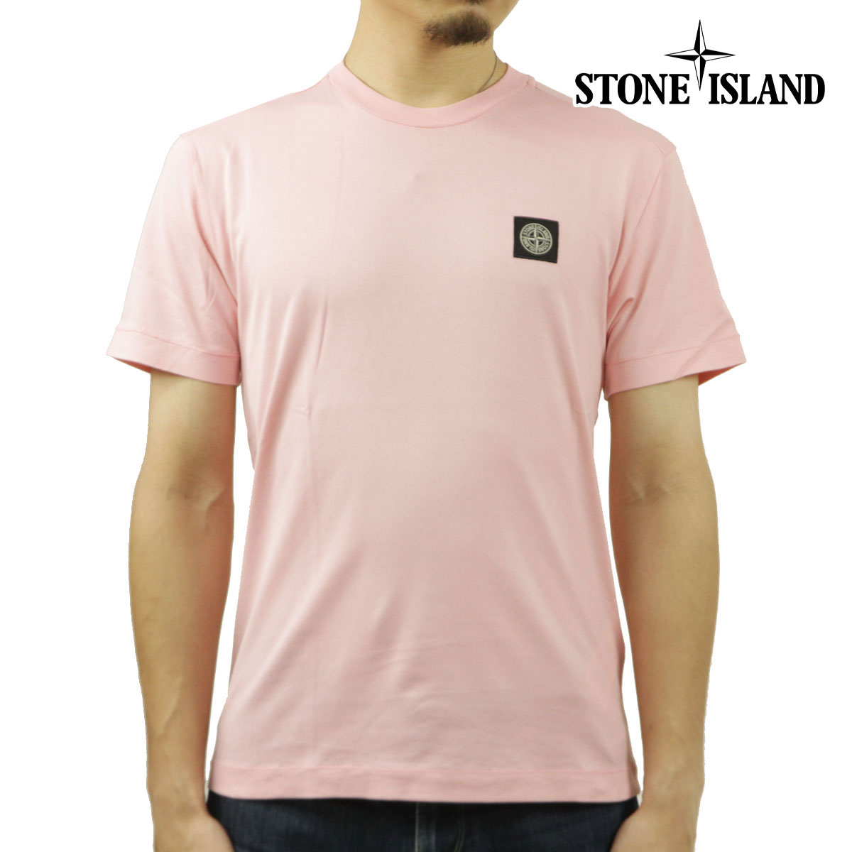 【ポイント10倍 7/19 20:00~7/26 1:59】 ストーンアイランド メンズ 半袖Tシャツ 正規品 STONE ISLAND クルーネック ロゴ Tシャツ 60/2 COTTON JERSEY SHORT SLEEVE T-SHIRT 2100039 S0013 PINK|ブランド品セレクトショップ MIXON