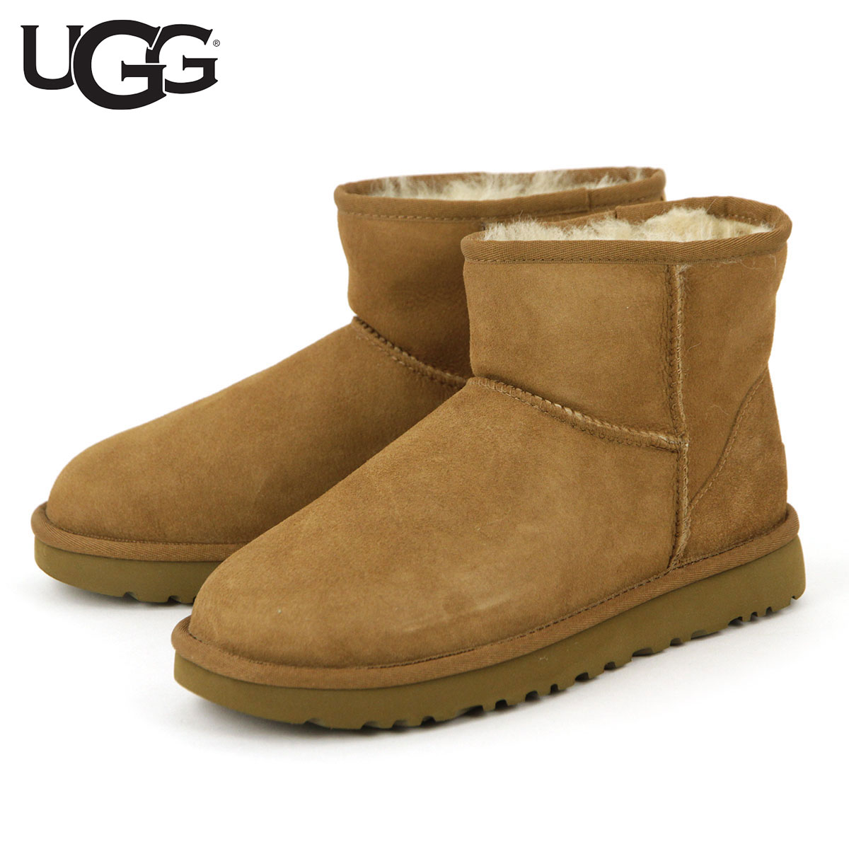 アグ ブーツ レディース 置き目品 UGG 古典派音楽ミニ ムートンブーツ CLASSIC MINI  1016222-CHE CHESTNUT 父の日 差し上げ物 ラッピング