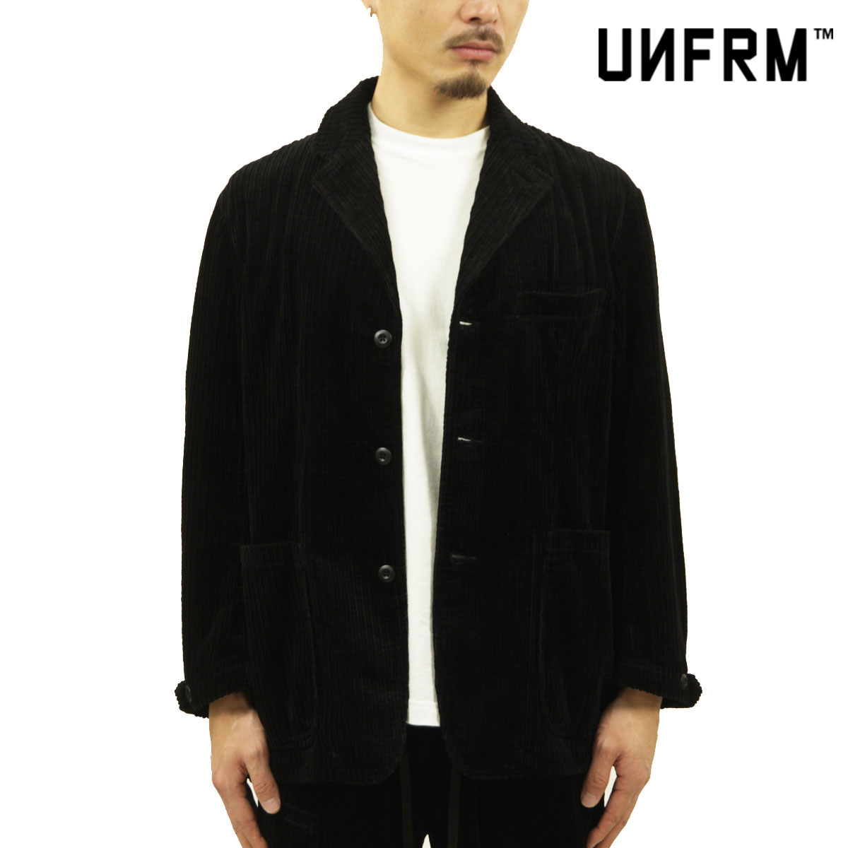 10%OFFクーポン券割引き販売 【当て嵌める継続期間 5/9 20:00～5/16 1:59】 制服 アウトドア 標準尺度 テーラードジャケット メンズ 決まり売りわたす店 UNFRM OUTDOOR STANDARD アウター コール天上衣 RANDOM CORDUROY SOLAR SENSOR TAILORED JACKET AW-7180-BK BLACK メンズファッション-コート・ジャケット
