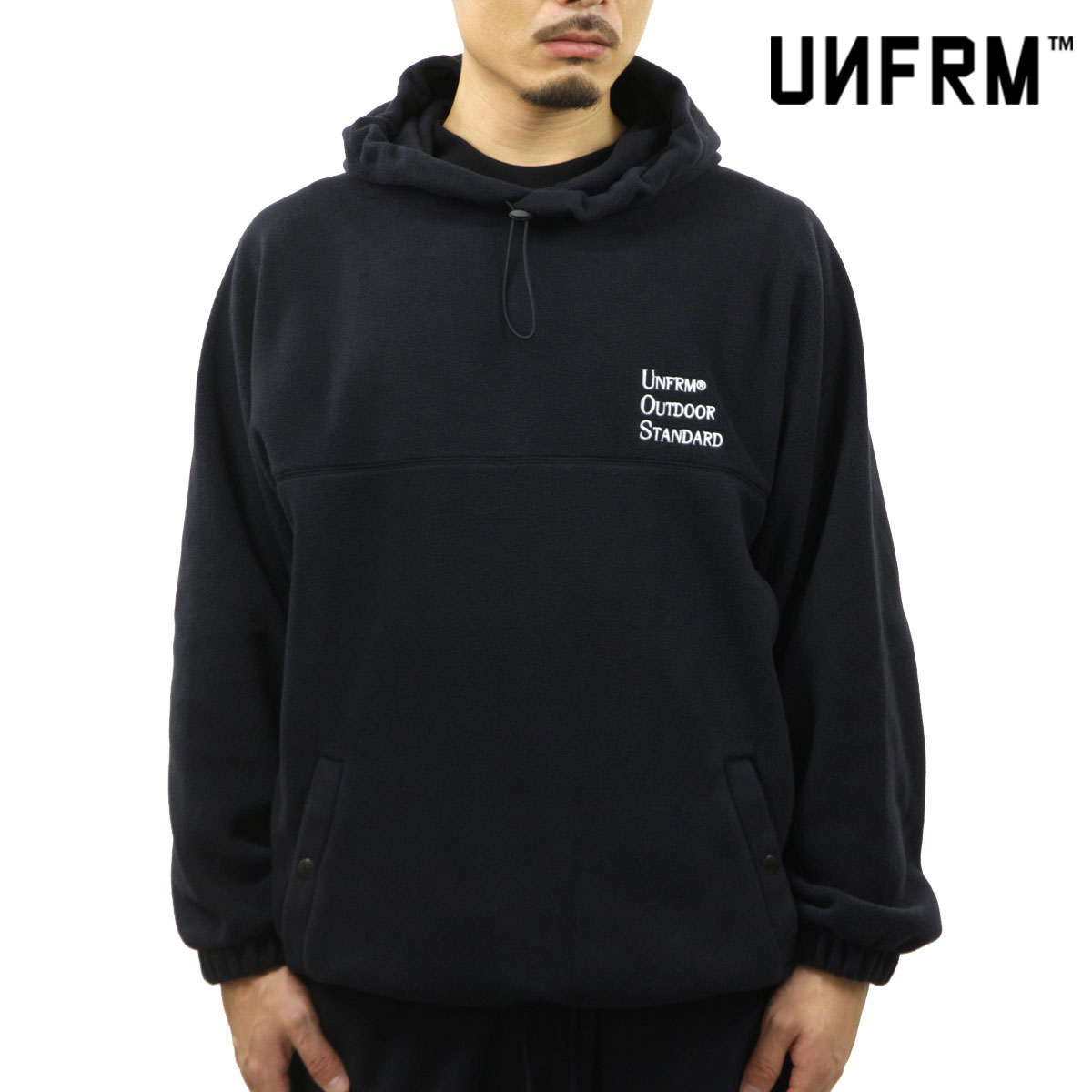 ユニフォーム アウトドア スタンダード メンズ パーカー 正規販売店 UNFRM OUTDOOR STANDARD プルオーバー ロゴ フリース フーディー UNFRM OUTDOOR STANDARD EMBROIDERY FLEECE PULLOVER PARKA AW-0158 NAVY