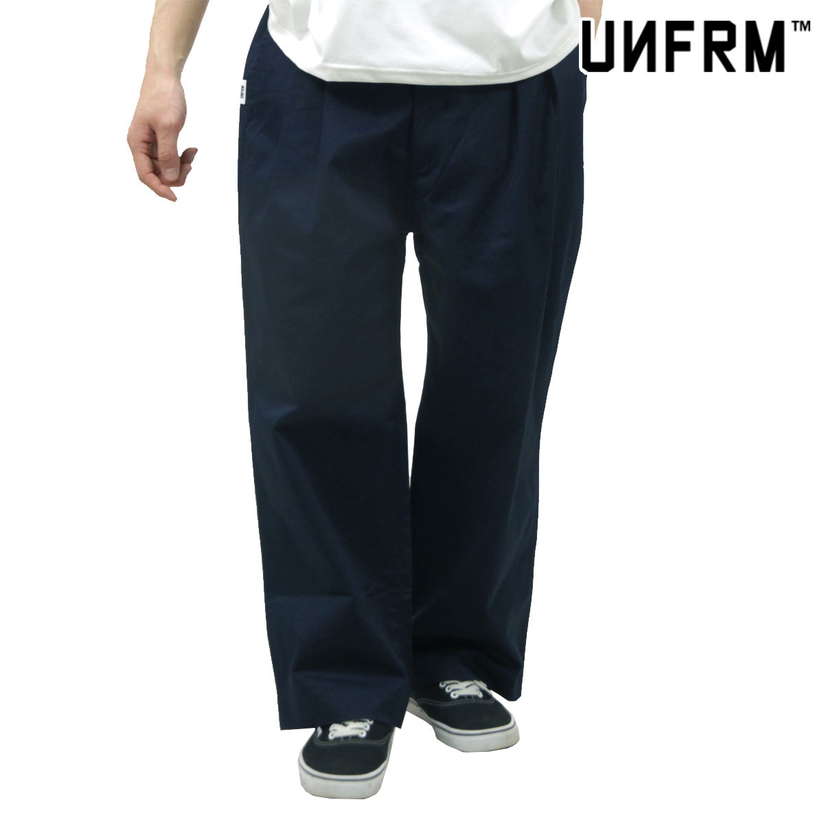 ユニフォーム アウトドア スタンダード メンズ チノパン 正規販売店 UNFRM OUTDOOR STANDARD ボトムス ワイド トラウザーパンツ CLASSIC TWO-TUCK WIDE CHINO TROUSERS SS-5507-NV1 NAVY